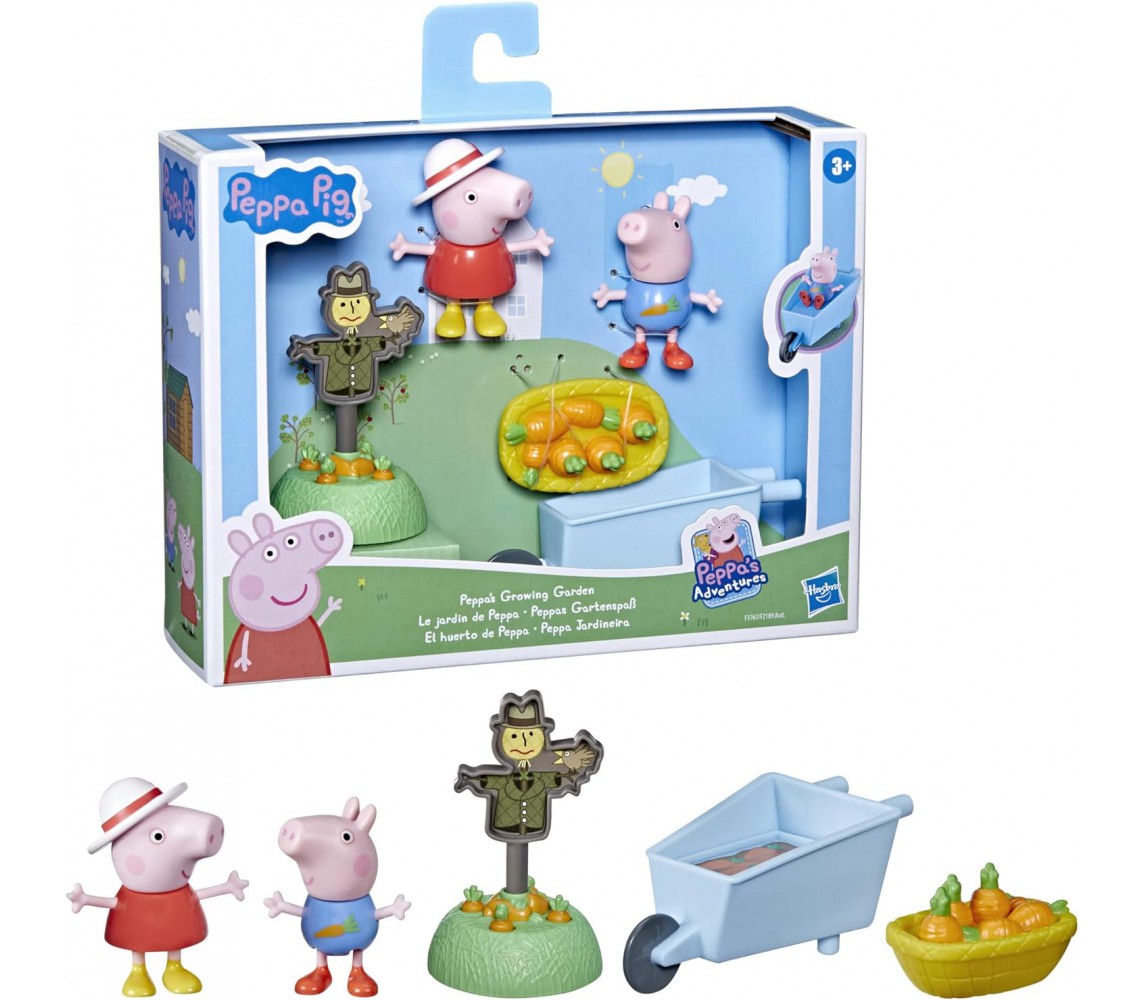 PEPPA PIG Playset GROWING GARDEN with 2 characters Peppa and George Original HASBRO F2216