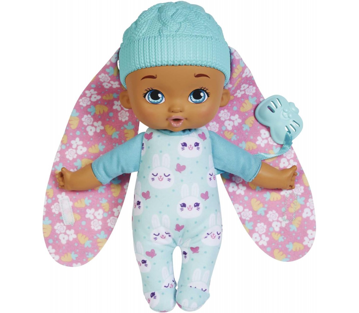 Bambola 23cm MY GARDEN BABY Coniglietto BLU orecchie morbide Mattel HGC09