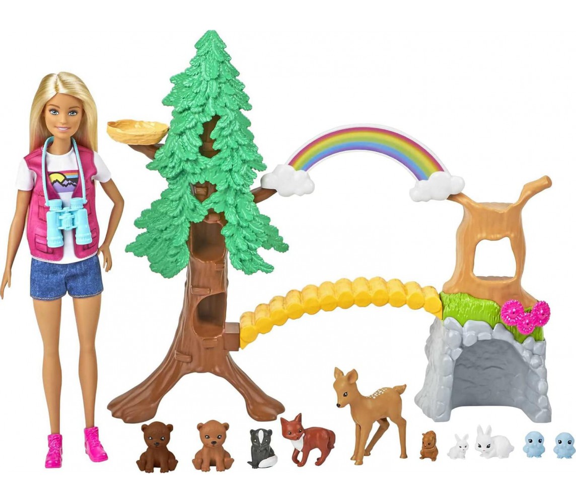 copy of BARBIE Playset TEAM STACIE CAMPING Tenda Canoa Mattel GJB58