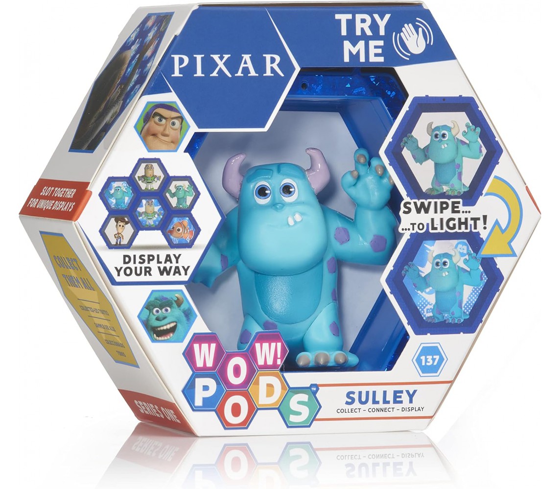 SULLEY Mostro da MONSTERS INC. Figura Luminosa 8cm ORIGINALE Serie WOW PODS