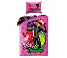 Bed Set MIRACULOUS LADYBUG Marinette Cat Chat Noir DUVET COVER 140x200 Double Face Cotton ORIGINAL