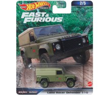 FAST AND FURIOUS Die Cast Car Model LAND ROVER DEFENDER 110n Green Scale 1:64 6cm HotWheels HKD26