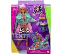 BARBIE EXTRA boll with DJ Mouse Pet and many accessories ORIGINAL Mattel GXF08