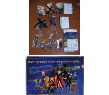 copy of RARO Set 7 Figure CAPITAN HARLOCK e QUEEN EMERALDAS con Modello ARCADIA Originali KONAMI Giappone Trading Figures
