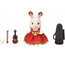 Figure CHOCOLATE RABBIT GIRL with VIOLIN Concert SYLVANIAN FAMILIES Epoch 6009