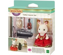 Figure CHOCOLATE RABBIT GIRL with VIOLIN Concert SYLVANIAN FAMILIES Epoch 6009