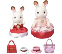 MOTHER and FREYA RABBIT Set 2 Figures SYLVANIAN FAMILIES TOWN Epoch 6001