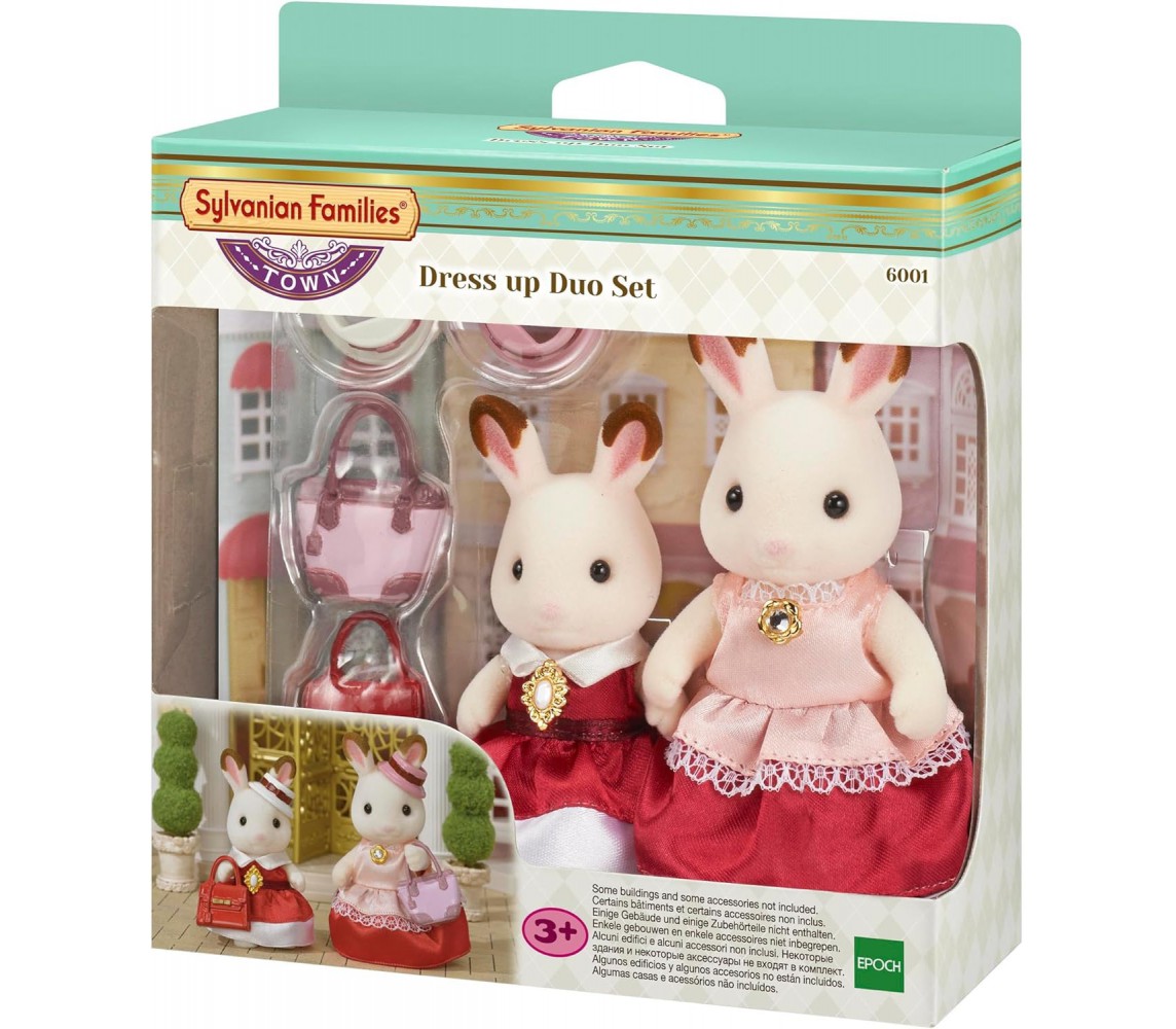 MOTHER and FREYA RABBIT Set 2 Figures SYLVANIAN FAMILIES TOWN Epoch 6001