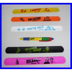 Set 5 Braccialetti SLAP BRACELETS de I SOLITI IDIOTI Cool Things ORIGINALI NUOVI