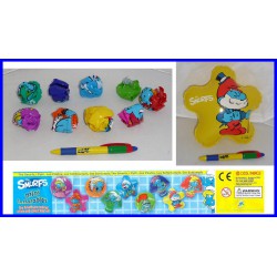 SERIE Set 9 Figure Collezione PUFFI GONFIABILI Cool Things SMURFS INFLATABLES !!