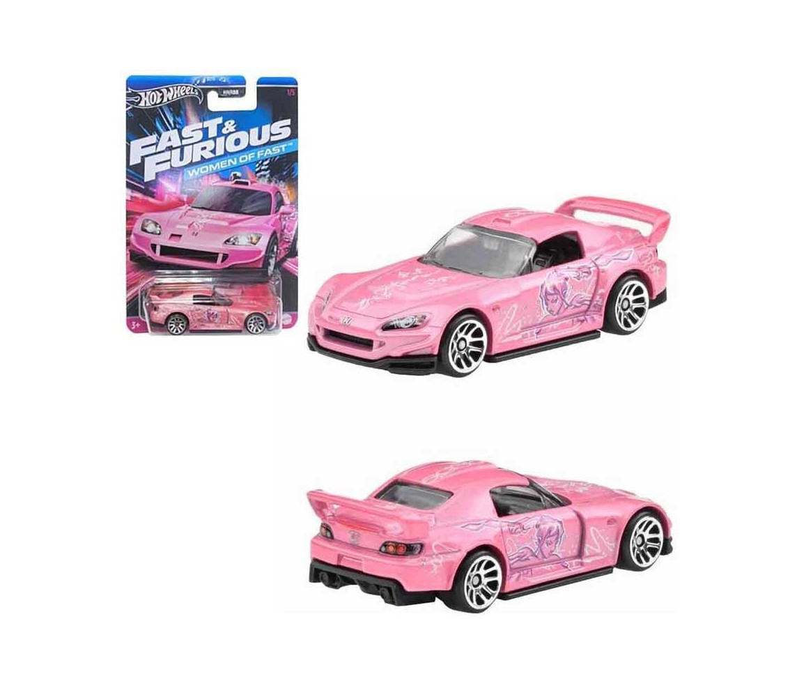 WOMEN of FAST AND FURIOUS Die Cast Car Model HONDA S2000 Scale 1:64 6cm HotWheels HRW36