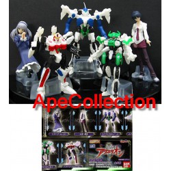 Raro SET 5 Figure Collezione AQUARION ROBOT Gashapon Originali BANDAI Giappone