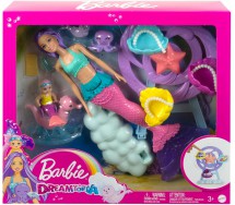 BARBIE Doll DREAMTOPIA Sea WHEEL Playset with Barbie Doll MERMAID 30cm Original Mattel HLC30