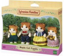 copy of SET 4 Figure Bambole FAMIGLIA GATTI DI MEZZANOTTE Midnight Cat Family Originale SYLVANIAN FAMILIES Epoch 5530