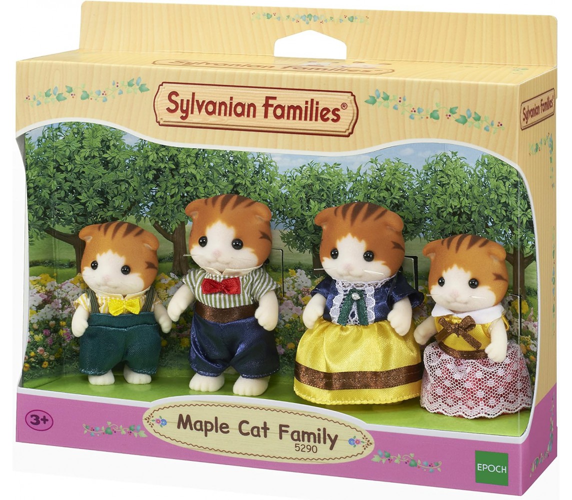 MAPLE CAT FAMILY Set Box 4 Figures Dolls SYLVANIAN FAMILIES Epoch 5290