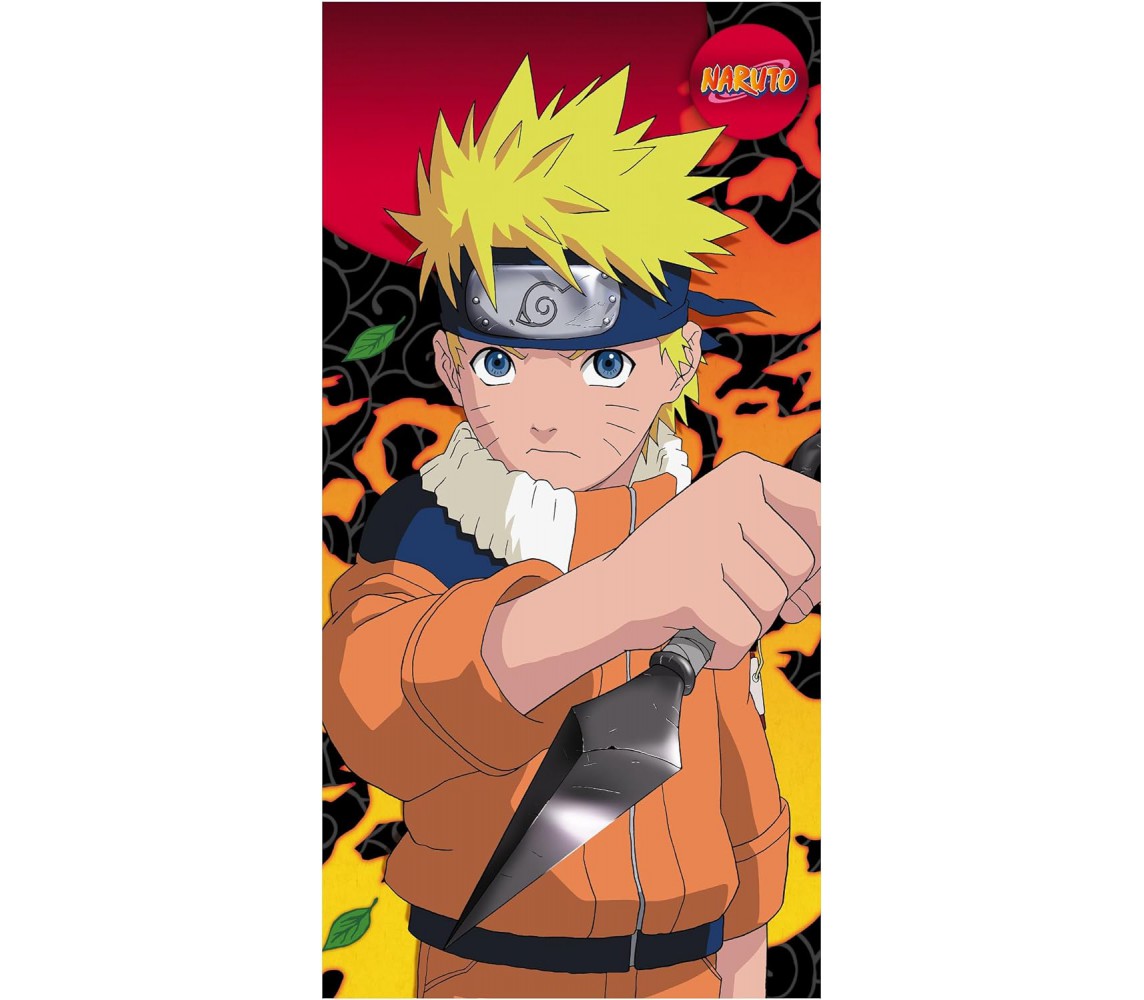 NARUTO SHIPPUDEN Telo Mare Spiaggia 70x140cm Cotone ORIGINALE Ufficiale NA-896T