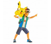 POKEMON Action Figure ASH SACHA and PIKACHU 10cm Battle Figure - Original JAZWARES