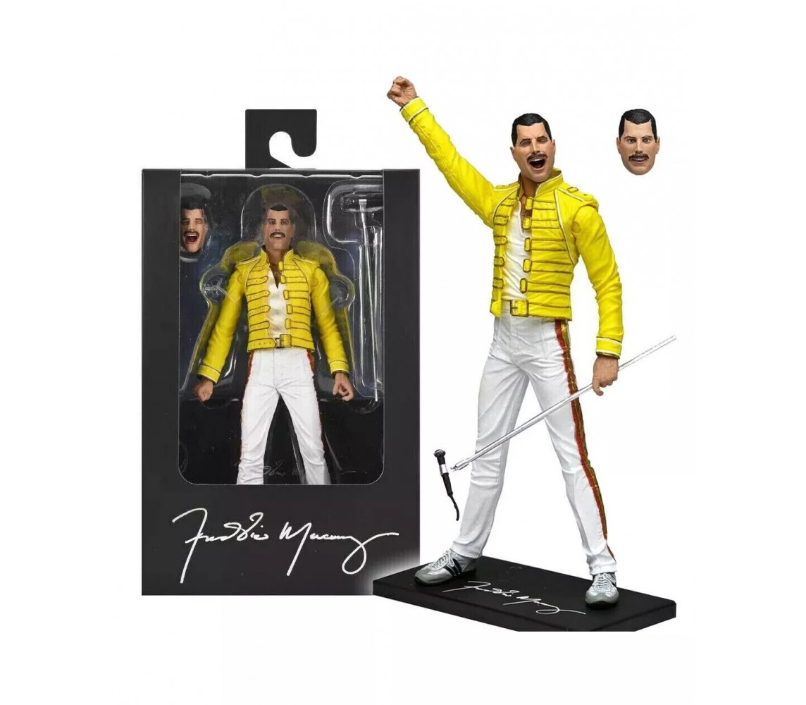 Figura Action FREDDIE MERCURY in concerto QUEEN Originale 18cm NECA 42066