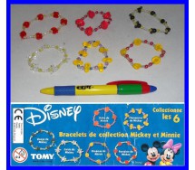 DISNEY MICKEY E MINNIE Set 6 BANDS Braccialetti Moda Bimbo ORIGINALI COOL THINGS