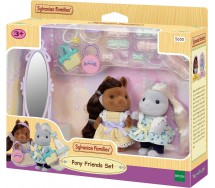 PONY FRIENDS Set Playset 2 Pony Girls SYLVANIAN FAMILIES Epoch 5650