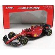 Model FERRARI 2022 F1-75 Formula 1 Car Scale 1/43 12cm CARLOS SAINZ Number 55 Original Die Cast Bburago