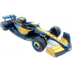 DieCast Model McLAREN MCL36 Formula 1 Car Scale 1/43 15cm Driver LANDO NORRIS Number 4 Original Die Cast Bburago 38063