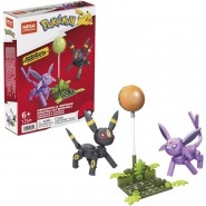 Playset POKEMON Figure 10cm ESPEON e UMBREON 125 Pezzi ORIGINALE Mega Construx Bloks HGC21