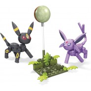 Playset POKEMON Figure 10cm ESPEON e UMBREON 125 Pezzi ORIGINALE Mega Construx Bloks HGC21