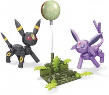 Playset POKEMON Figure 10cm ESPEON e UMBREON 125 Pezzi ORIGINALE Mega Construx Bloks HGC21