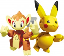 BOX ROTTO Playset POKEMON Fig. 10cm Chimchar e Pikachu 127 Pz. Mega Construx GCN12