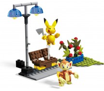 BOX ROTTO Playset POKEMON Fig. 10cm Chimchar e Pikachu 127 Pz. Mega Construx GCN12