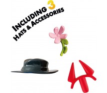 AMONG US Set 5 Figure 6cm 3 Cappelli e accessori CREWMATES FIGURES BLISTER  SERIE 1 Originali TOIKIDO