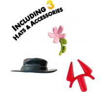 AMONG US Set 5 Figures 6cm 3 Hats and accessories CREWMATES FIGURES BLISTER Serie 1 Original TOIKIDO