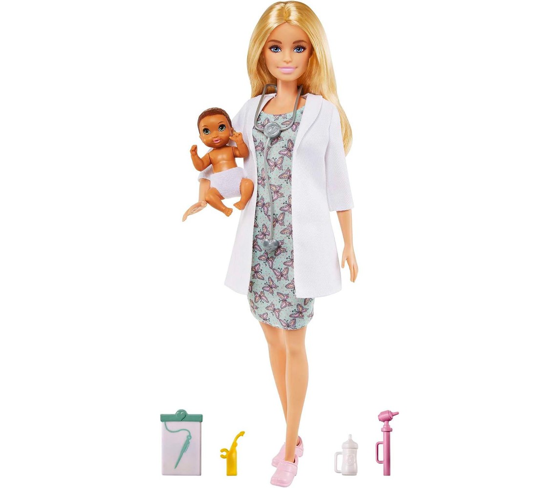 BARBIE YOU CAN BE ANYTHING BABY DOCTOR with Infant Doll 2 dolls Mattel GVK03