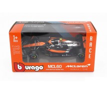 DieCast Model McLAREN MCL60 BRITISH GP 2023 Formula 1 Car Scale 1/43 15cm Driver LANDO NORRIS 4 Die Cast Bburago 38087