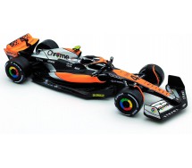 DieCast Model McLAREN MCL60 BRITISH GP 2023 Formula 1 Car Scale 1/43 15cm Driver LANDO NORRIS 4 Die Cast Bburago 38087
