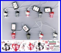 RARO SET 9 Figure HELLO KITTY PLAYING CARDS CARTE POKER Danglers BANDAI GASHAPON