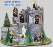 Kinder RARE German DIORAMA bastelbogen FELSENTREPPE ZUM TURM Lord Rings HERR DER RINGE