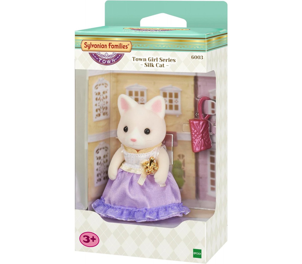 SYLVANIAN Figura GATTINA SETA SORELLA Maggiore Town Girls FAMILIES Epoch 6003