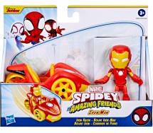 IRON MAN Iron Racer Moto con figura 10cm SPIDEY AMAZING FRIENDS Hasbro F3992