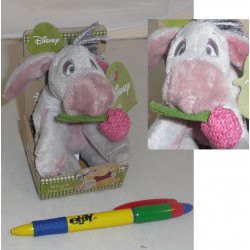 Peluche IH-OH Asino CON ROSA in Box 10cm Originale DISNEY Winnie Pooh EEYORE New