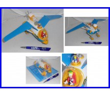 RARO Gadget Topolino AEREO DI ARCHIMEDE e EDI con FIGURE Originale DISNEY