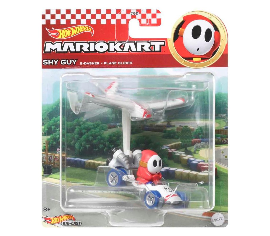 copy of BOX 3 Modelli MARIO KART GLIDER Paracadute BOWSER PEACH TANOOKI 1:64 Hot Wheels