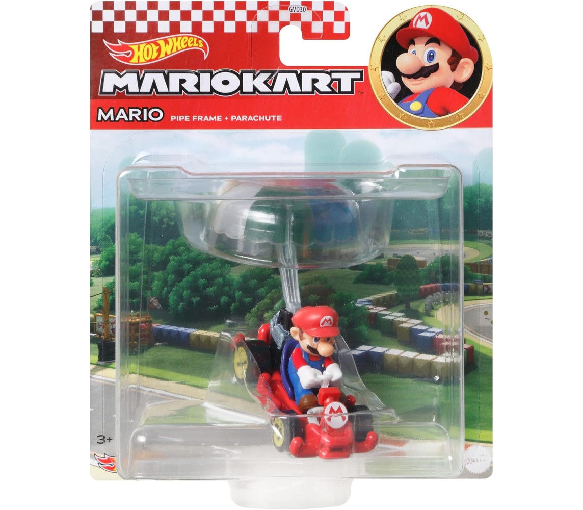 copy of Die Cast Modellino KART di RED YOSHI Rosso versione STANDARD da SUPER MARIO KART Scala 1:64 5cm Hot Wheels