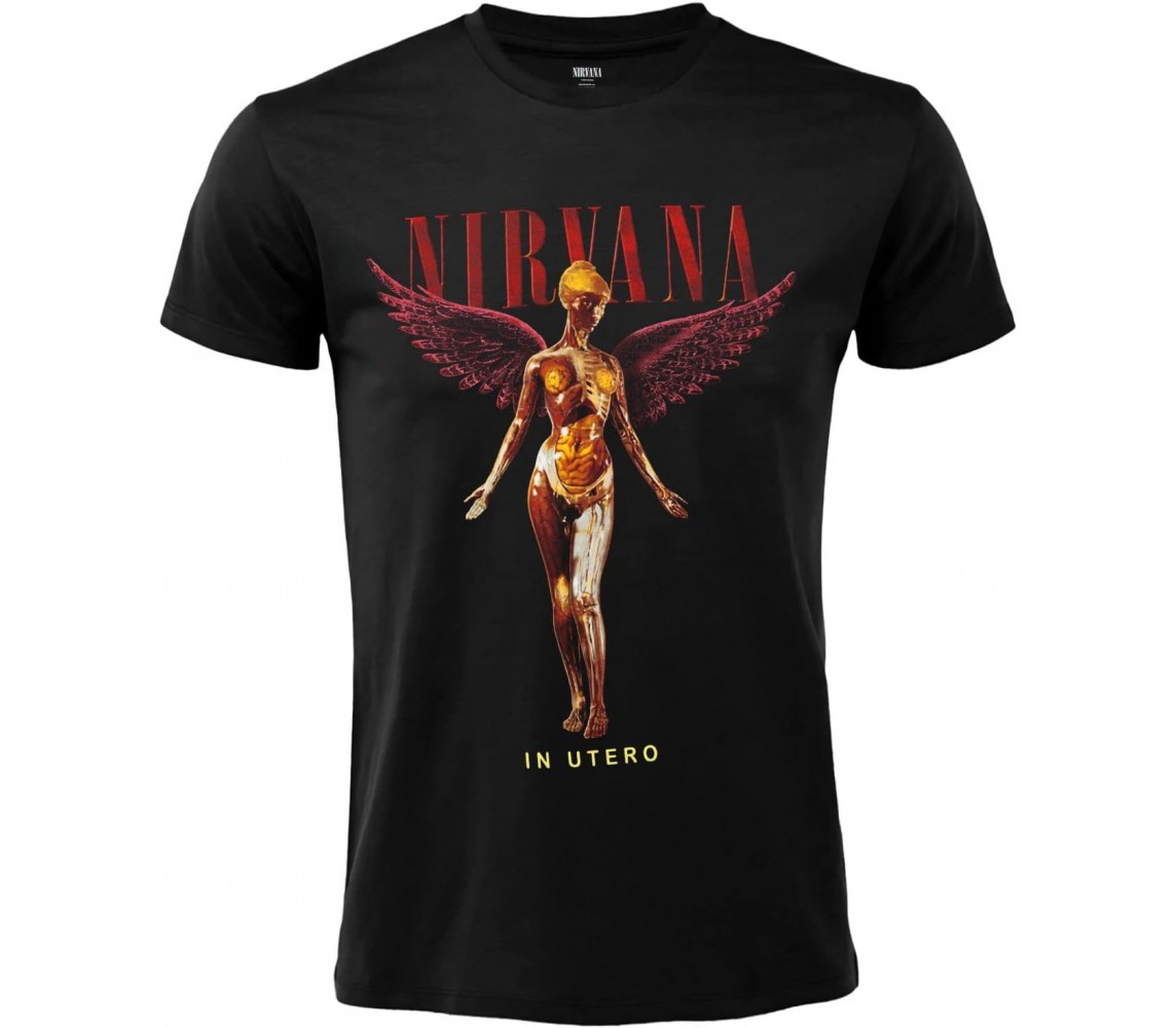 NIRVANA In Utero T-Shirt Maglietta Nera Adulto Ufficiale ORIGINALE