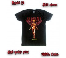 NIRVANA In Utero Adult T-Shirt Black Original ROCK MUSIC OFFICIAL Licensed