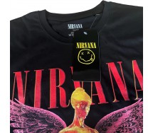 NIRVANA In Utero Adult T-Shirt Black Original ROCK MUSIC OFFICIAL Licensed