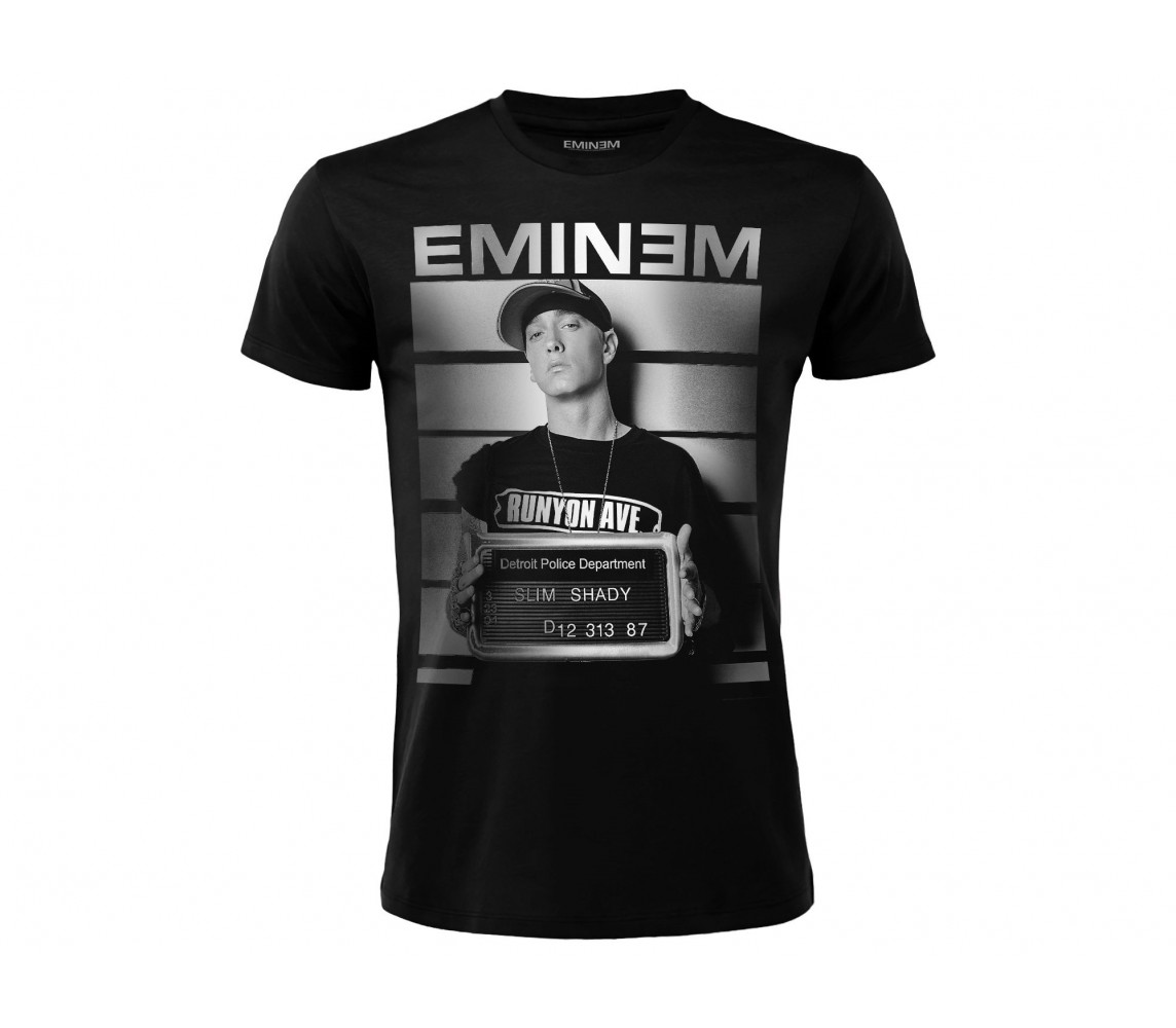 EMINEM Slim Shady Arrest Adult T-Shirt Black Original ROCK MUSIC OFFICIAL Licensed