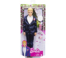 BROKEN PACKAGE Doll KEN Blonde Short Hair Groom Doll Wearing Suit and Shoes with 5 Accessories GTF36 Mattel