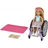 BARBIE Playset CHELSEA with WHEELCHAIR Original Mattel HGP29